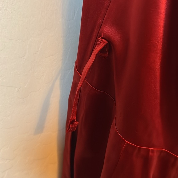 NWT Carolina Ritzler Satin Ruby Red Halter Jumpsuit Size 36 - Picture 8 of 13